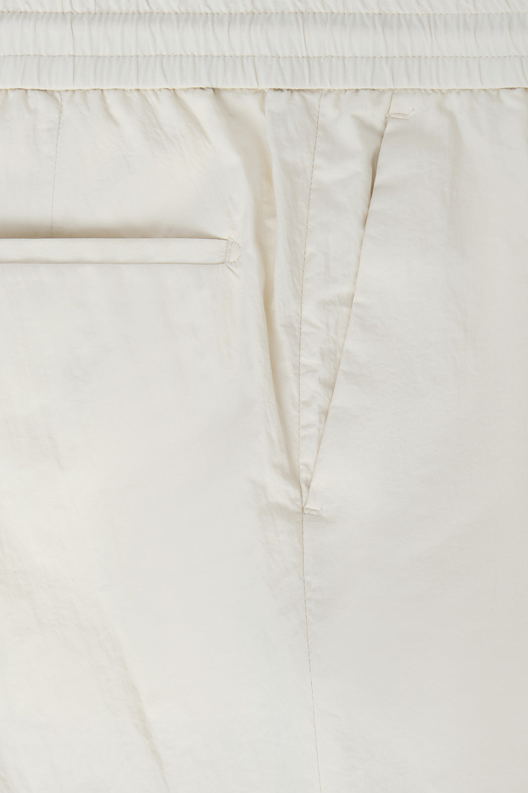 Pantalon Jog Crush en Nylon froissé - Vanille
