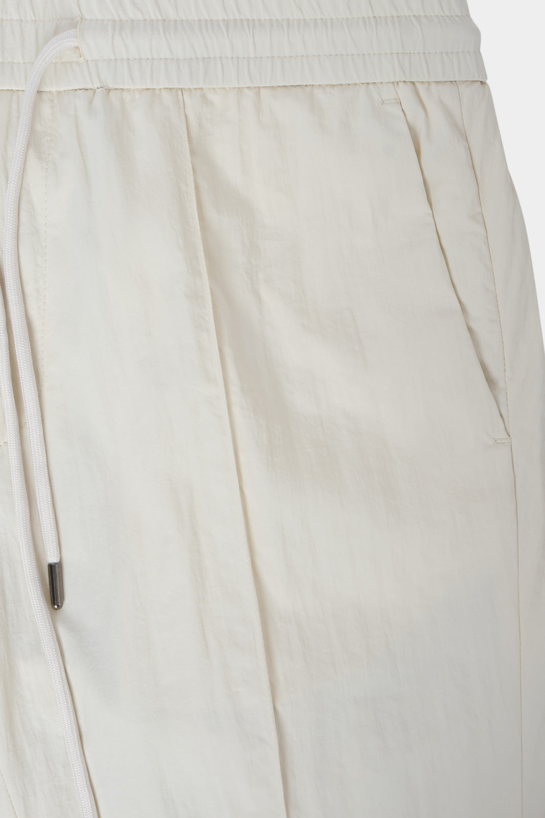 Pantalon Jog Crush en Nylon froissé - Vanille