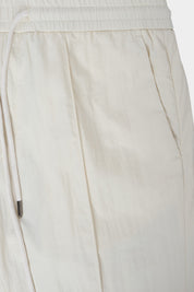 Pantalon Jog Crush en Nylon froissé - Vanille