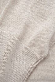 Hooded wool zipped vest - Beige