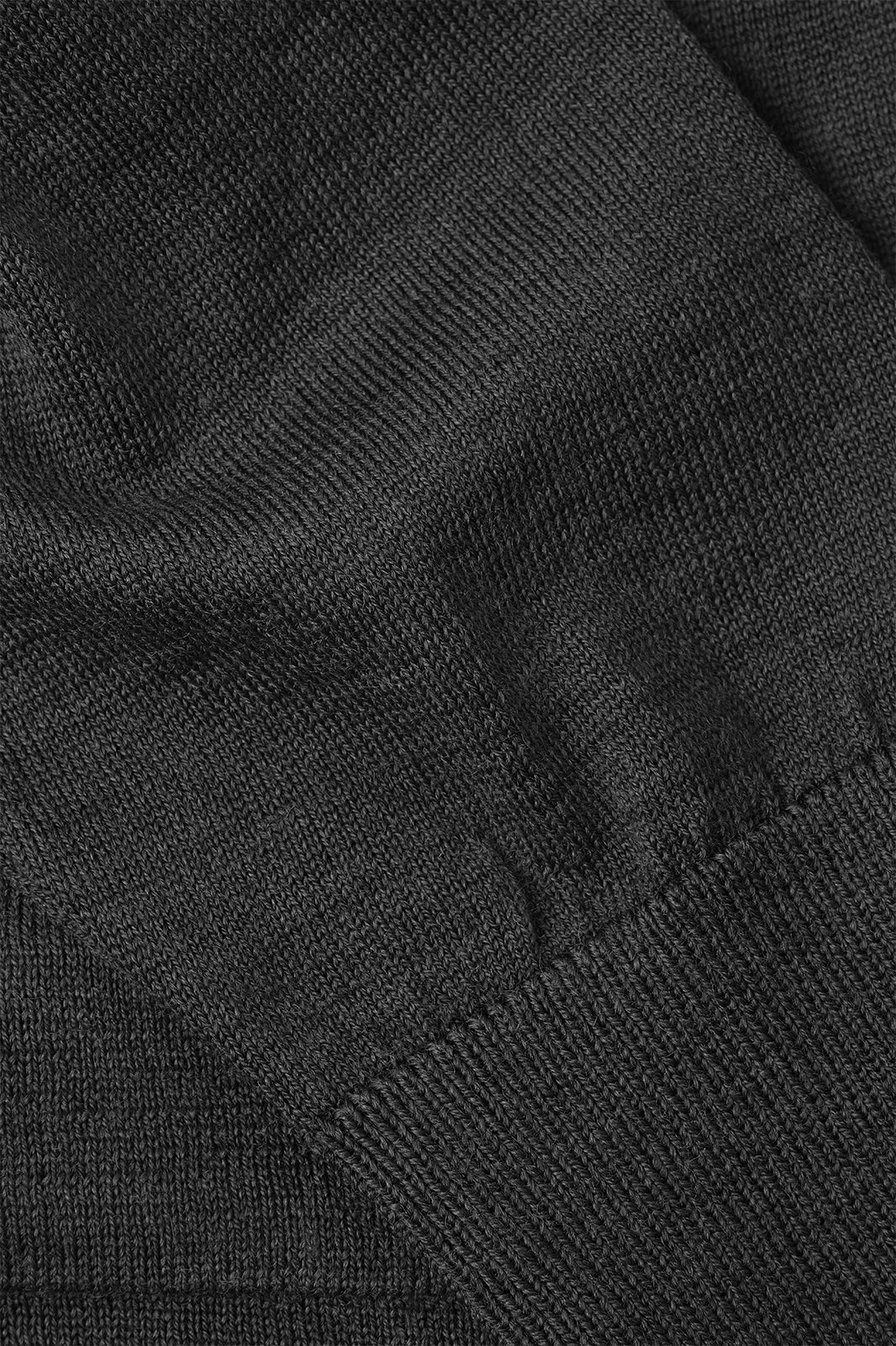 Hooded wool zipped vest - Anthracite Grey