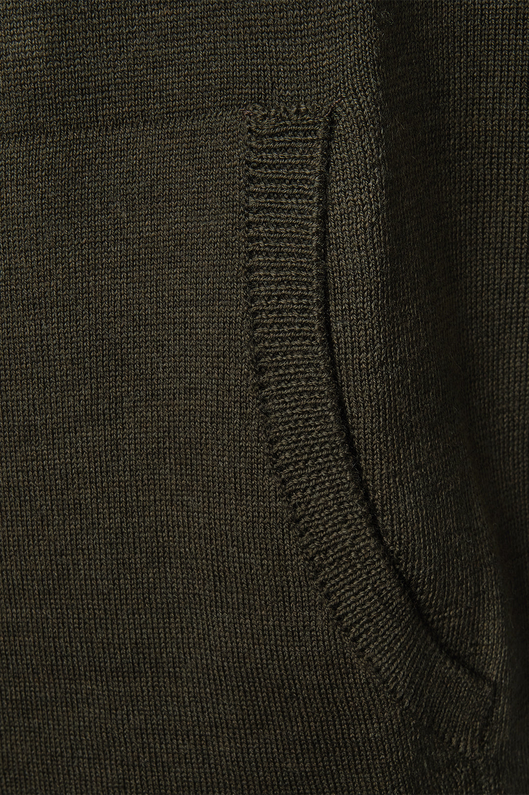Hooded wool zipped vest - Khaki
