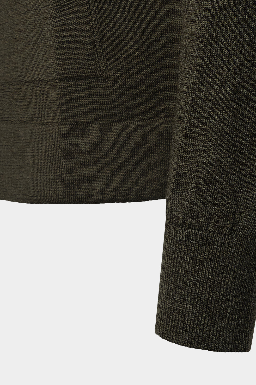 Hooded wool zipped vest - Khaki