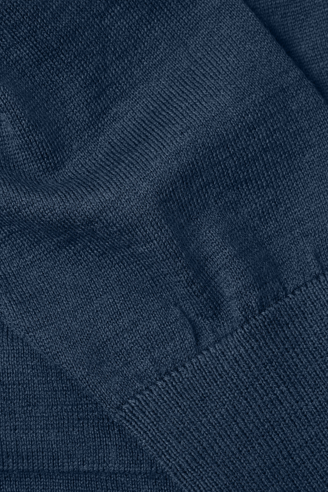 Hooded wool zipped vest - Navy
