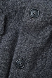 Chunky knit vest with pocket - Charcoal grey