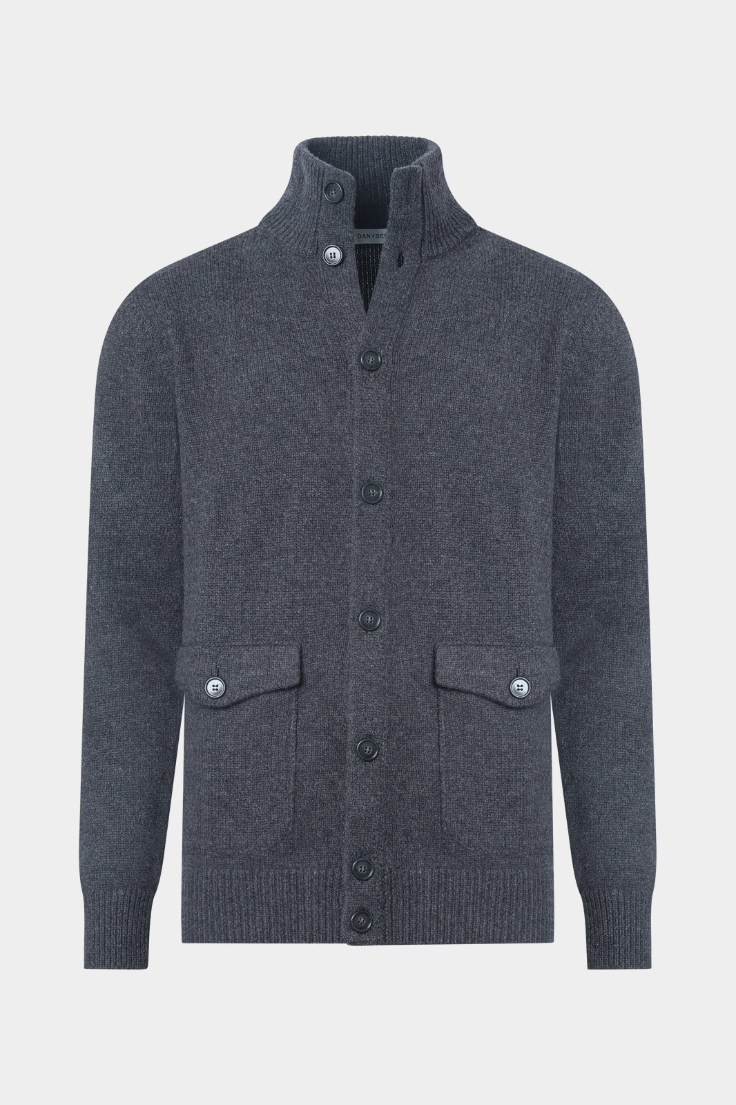 Chunky knit vest with pocket - Charcoal grey