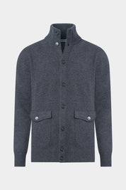 Chunky knit vest with pocket - Charcoal grey