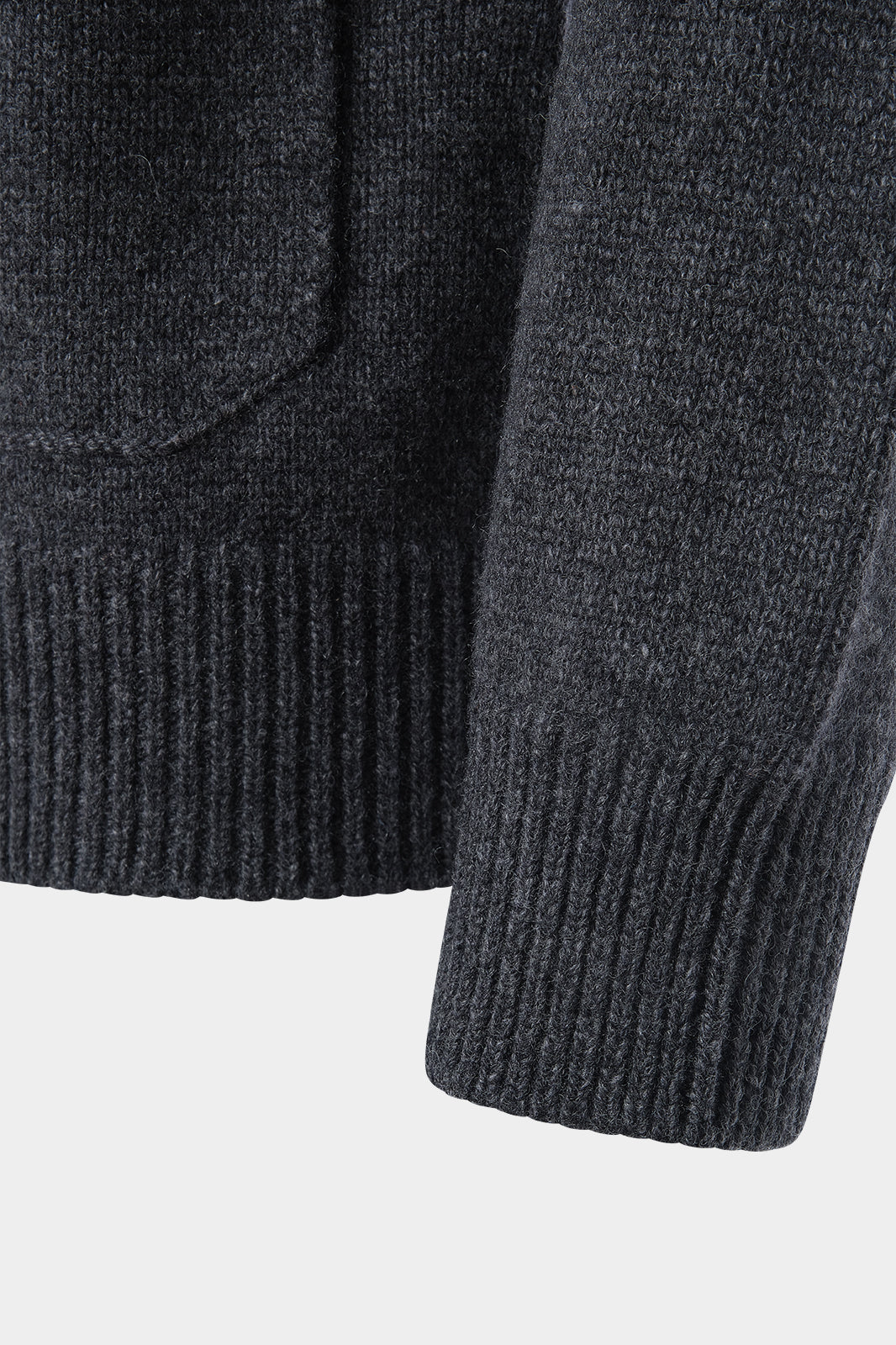 Chunky knit vest with pocket - Charcoal grey