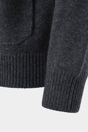 Chunky knit vest with pocket - Charcoal grey