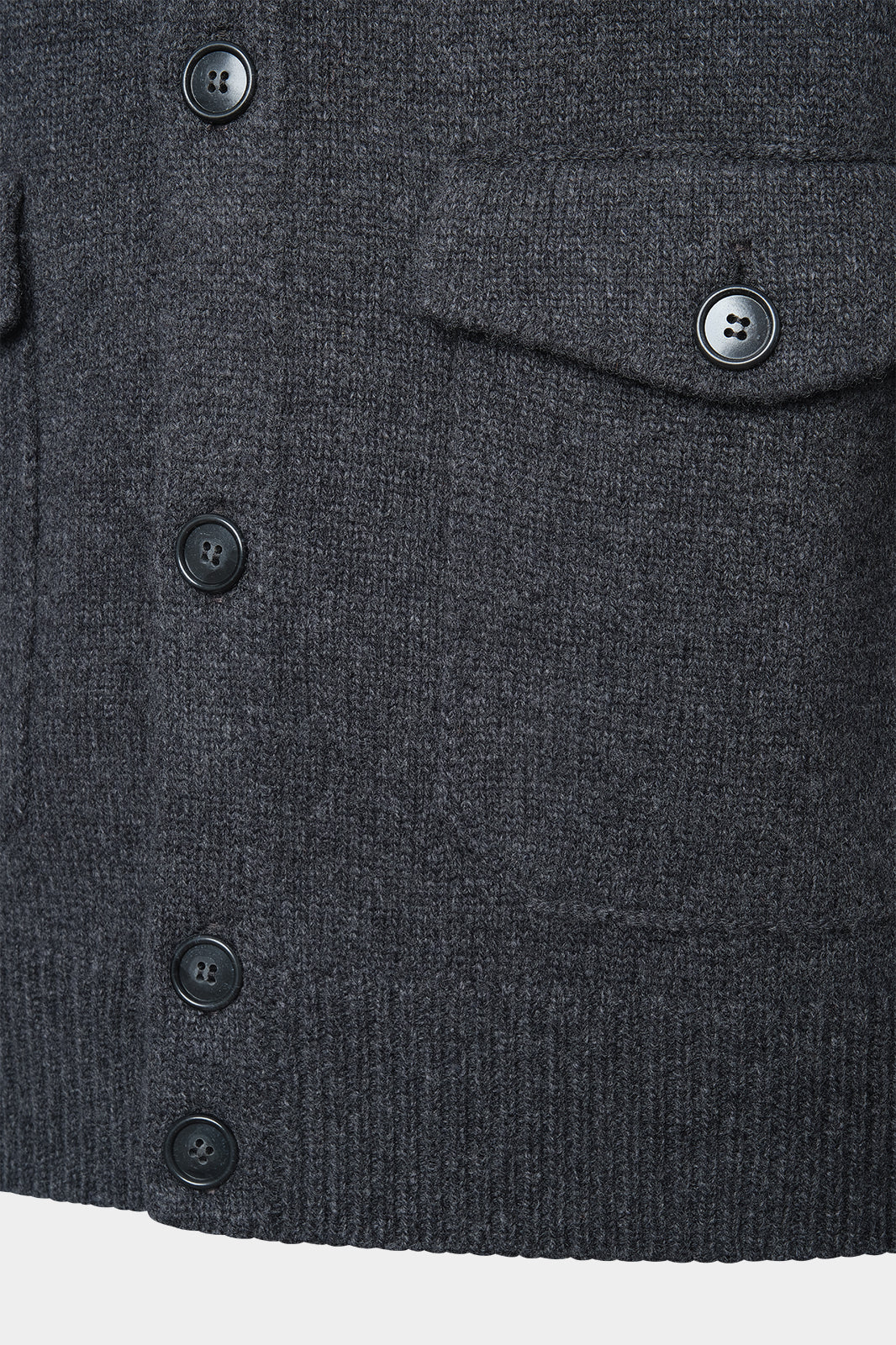 Chunky knit vest with pocket - Charcoal grey