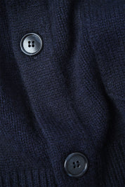 Chunky knit vest with pocket - Navy