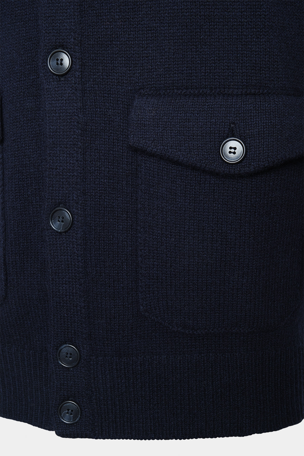Chunky knit vest with pocket - Navy