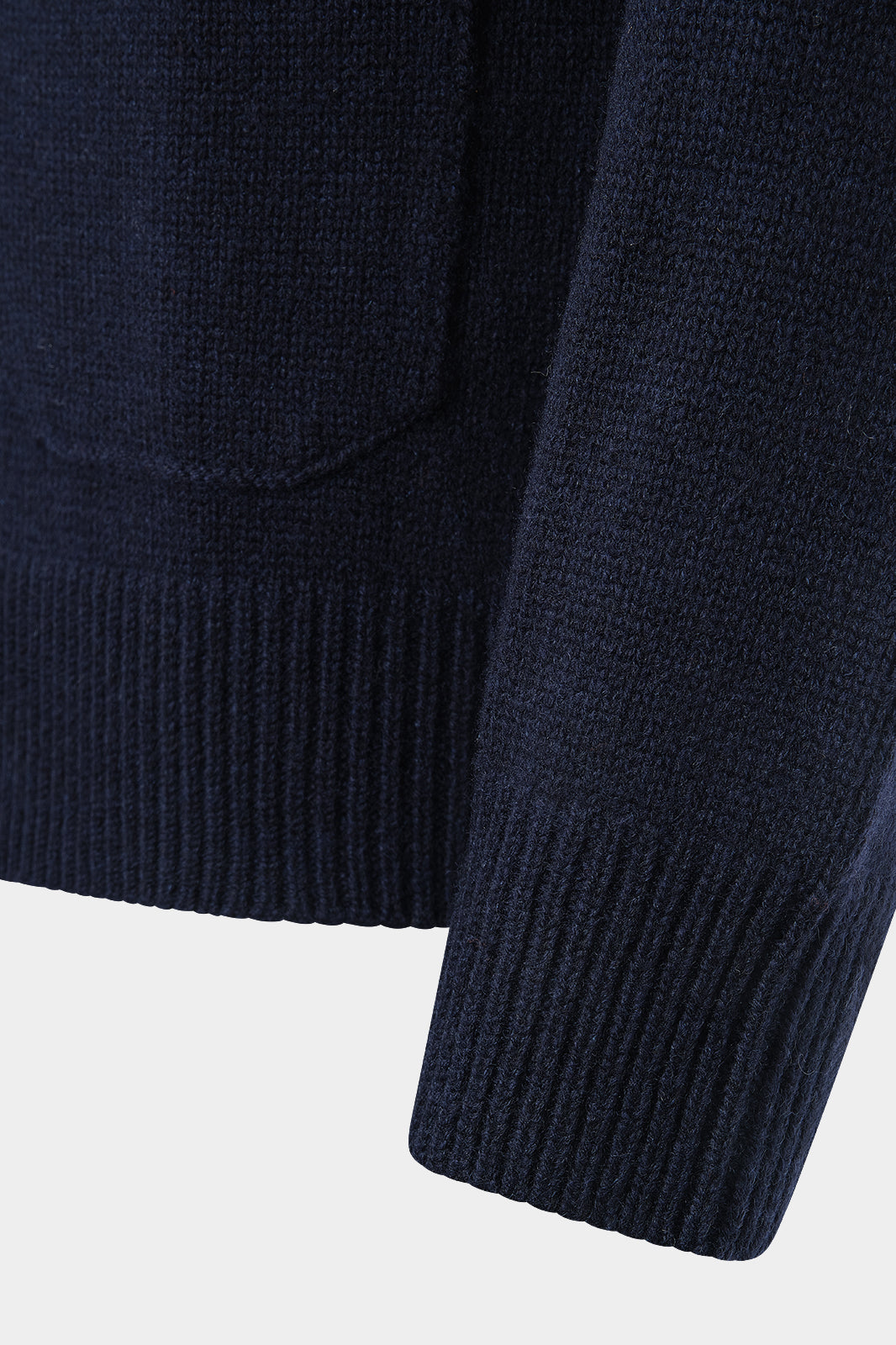 Chunky knit vest with pocket - Navy
