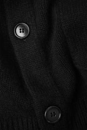 Chunky knit vest with pocket - Black