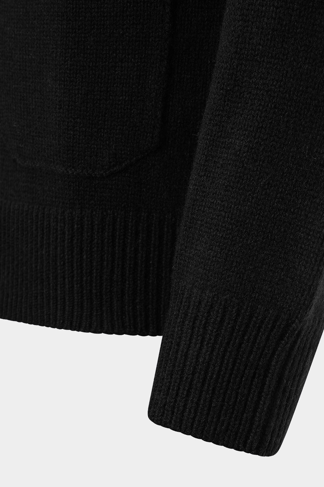 Chunky knit vest with pocket - Black