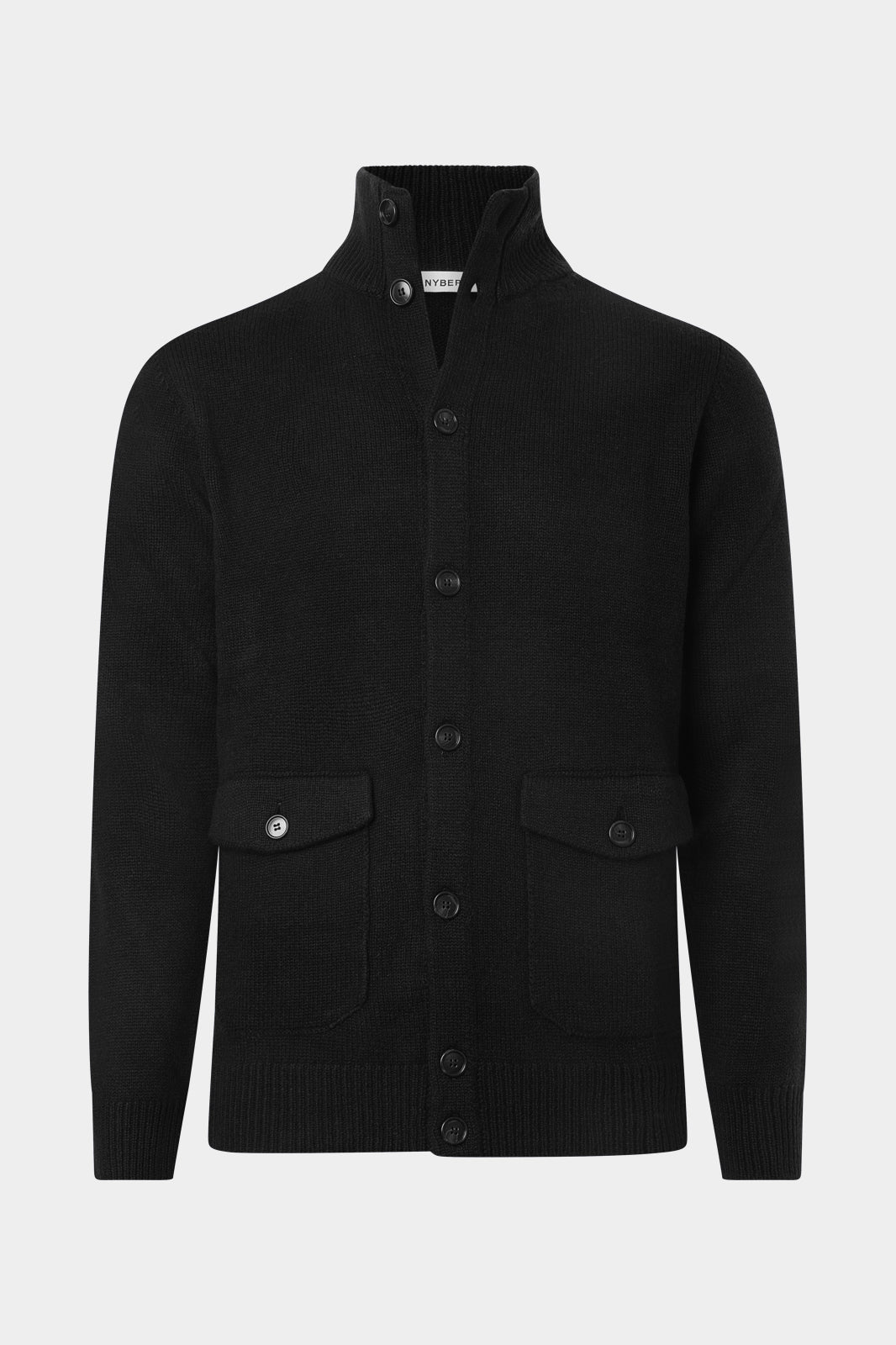 Chunky knit vest with pocket - Black