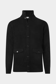 Chunky knit vest with pocket - Black