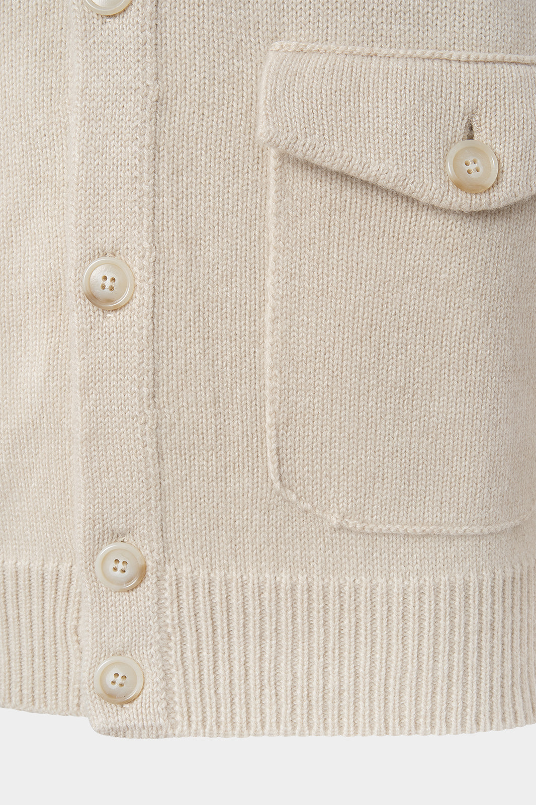 Chunky knit cardigan with pocket - Ostrica