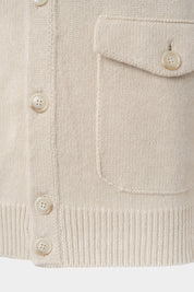 Chunky knit cardigan with pocket - Ostrica
