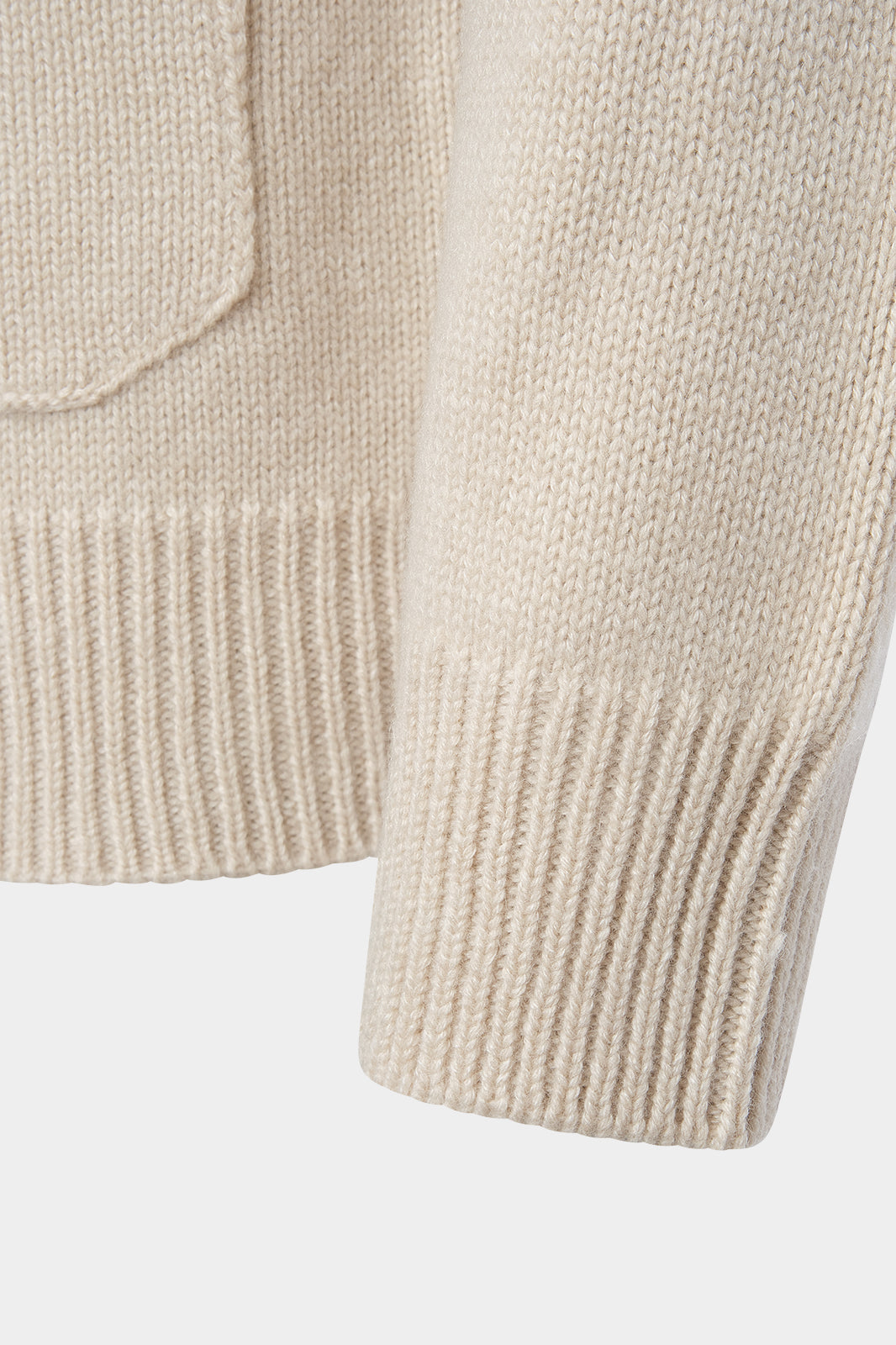 Chunky knit cardigan with pocket - Ostrica