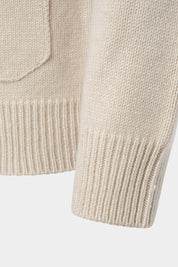 Chunky knit cardigan with pocket - Ostrica