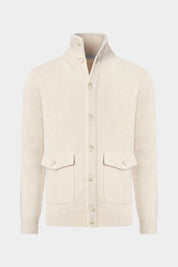 Chunky knit cardigan with pocket - Ostrica