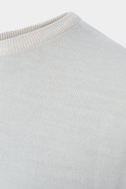 Round neck sweater - White
