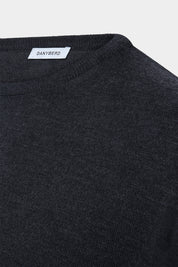 Round neck sweater - Charcoal gray