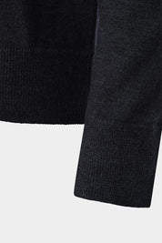 Round neck sweater - Charcoal gray