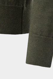 Round neck sweater - Khaki