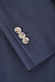Double Breasted Braided Blazer - Navy