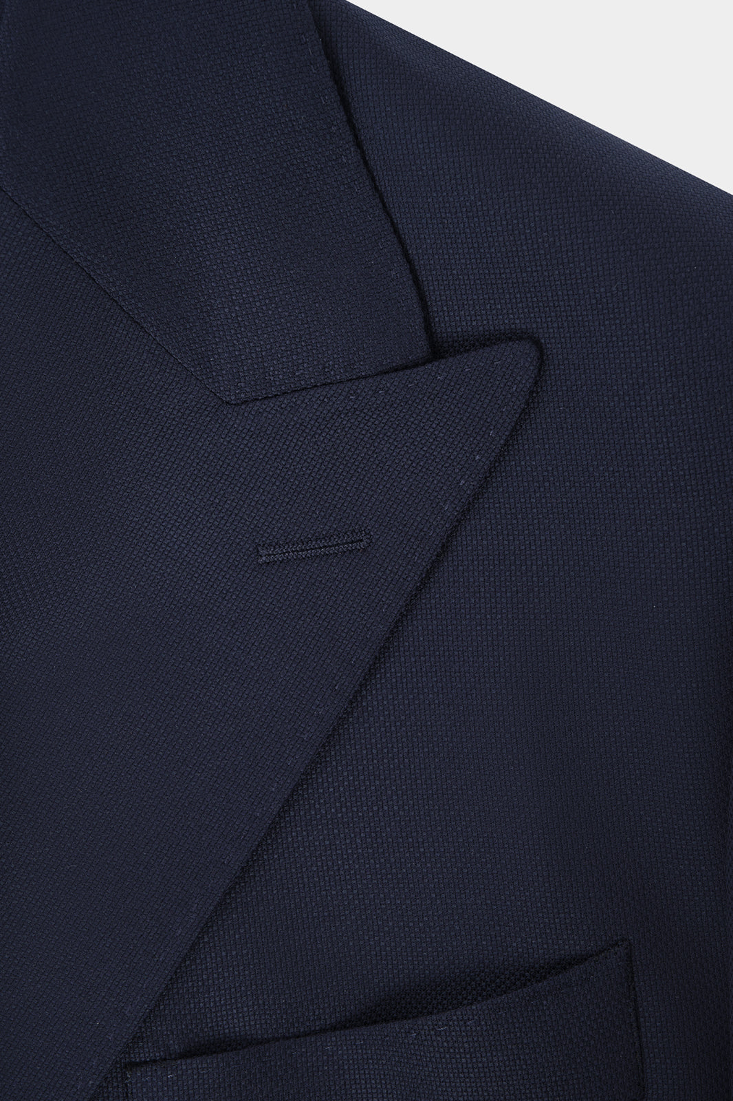 Double Breasted Braided Blazer - Navy