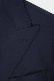 Double Breasted Braided Blazer - Navy