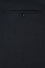 Double-breasted wool suit with patch pocket - Charcoal grey