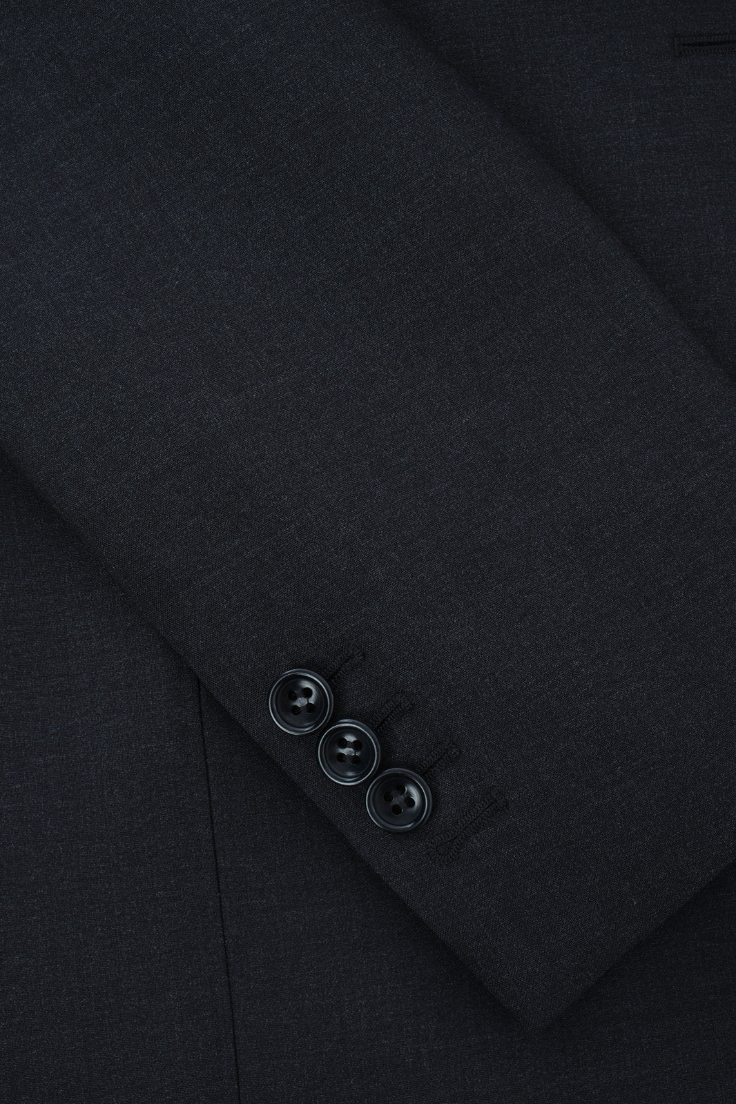Double-breasted wool suit with patch pocket - Charcoal grey