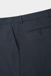 Double-breasted wool suit with patch pocket - Charcoal grey