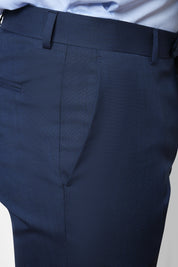Double-breasted suit with patch pocket - Blue print