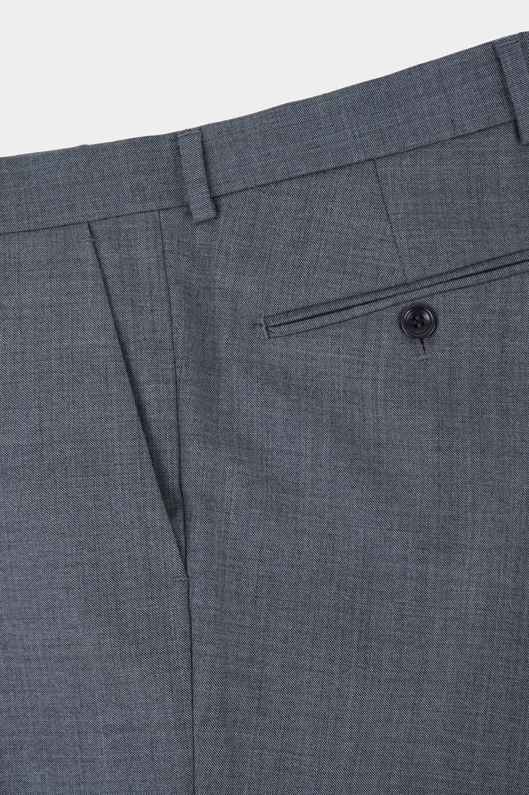 Double-breasted suit with patch pocket - Medium gray