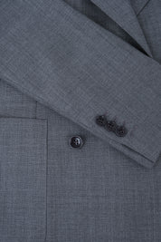 Double-breasted suit with patch pocket - Medium gray