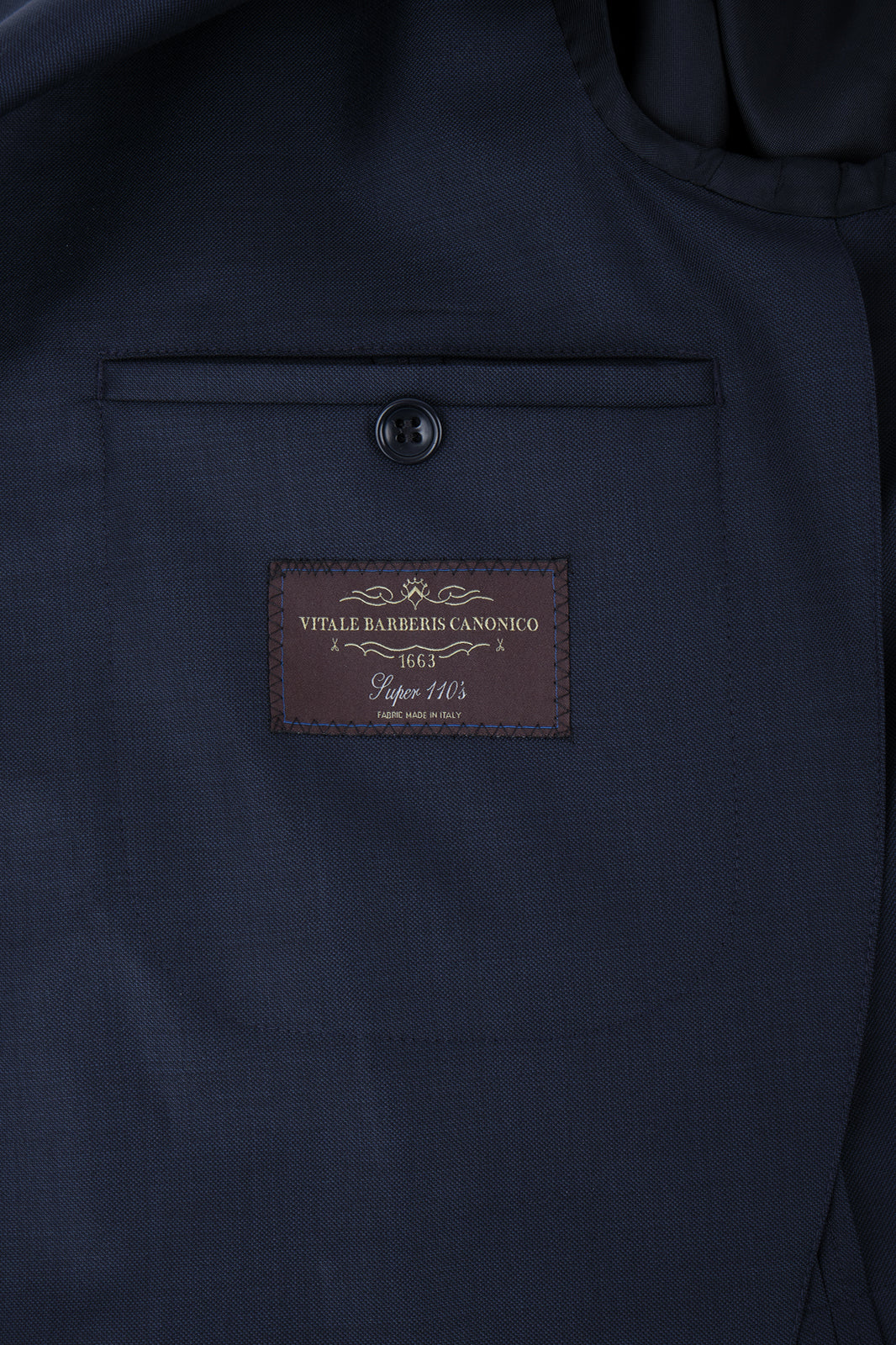 Double-breasted suit with patch pocket - Navy end-to-end