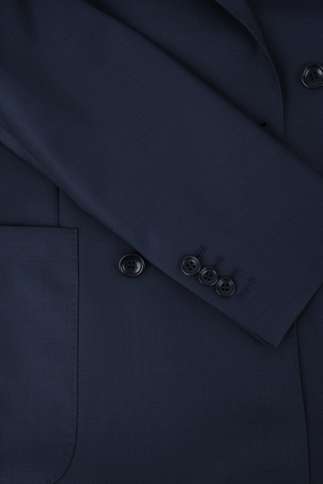 Double-breasted suit with patch pocket - Navy end-to-end