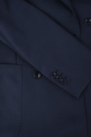 Double-breasted suit with patch pocket - Navy end-to-end