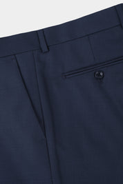 Double-breasted suit with patch pocket - Navy end-to-end