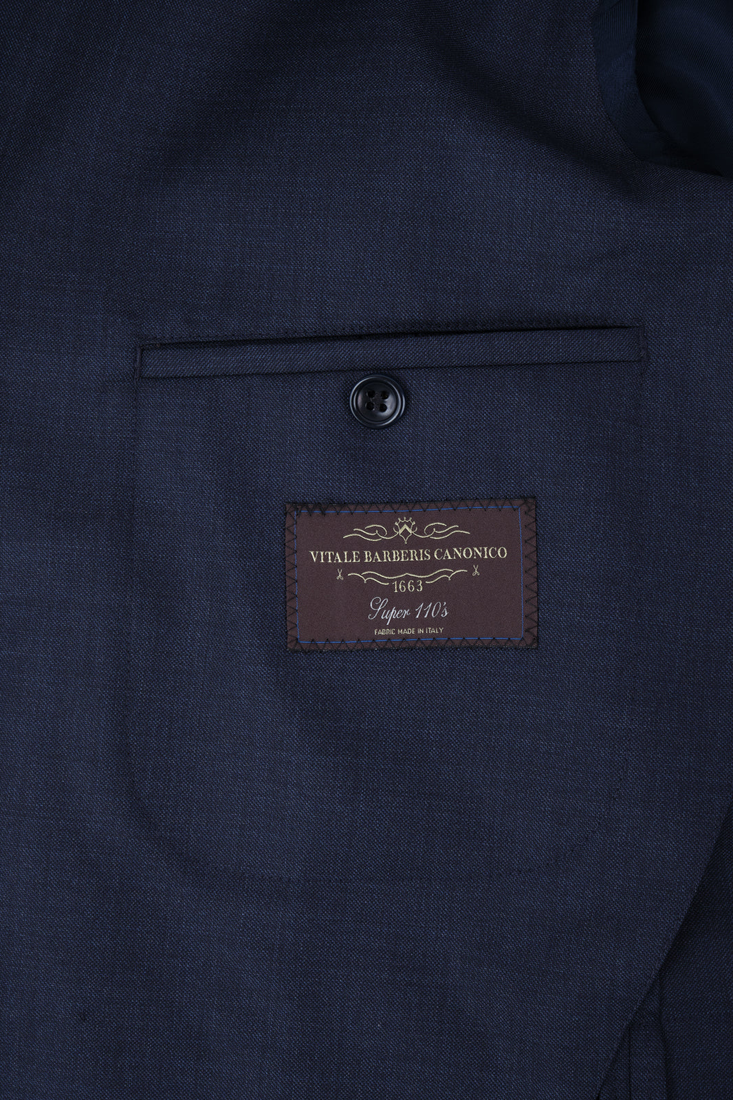 Double-breasted suit with patch pocket - Dark blue