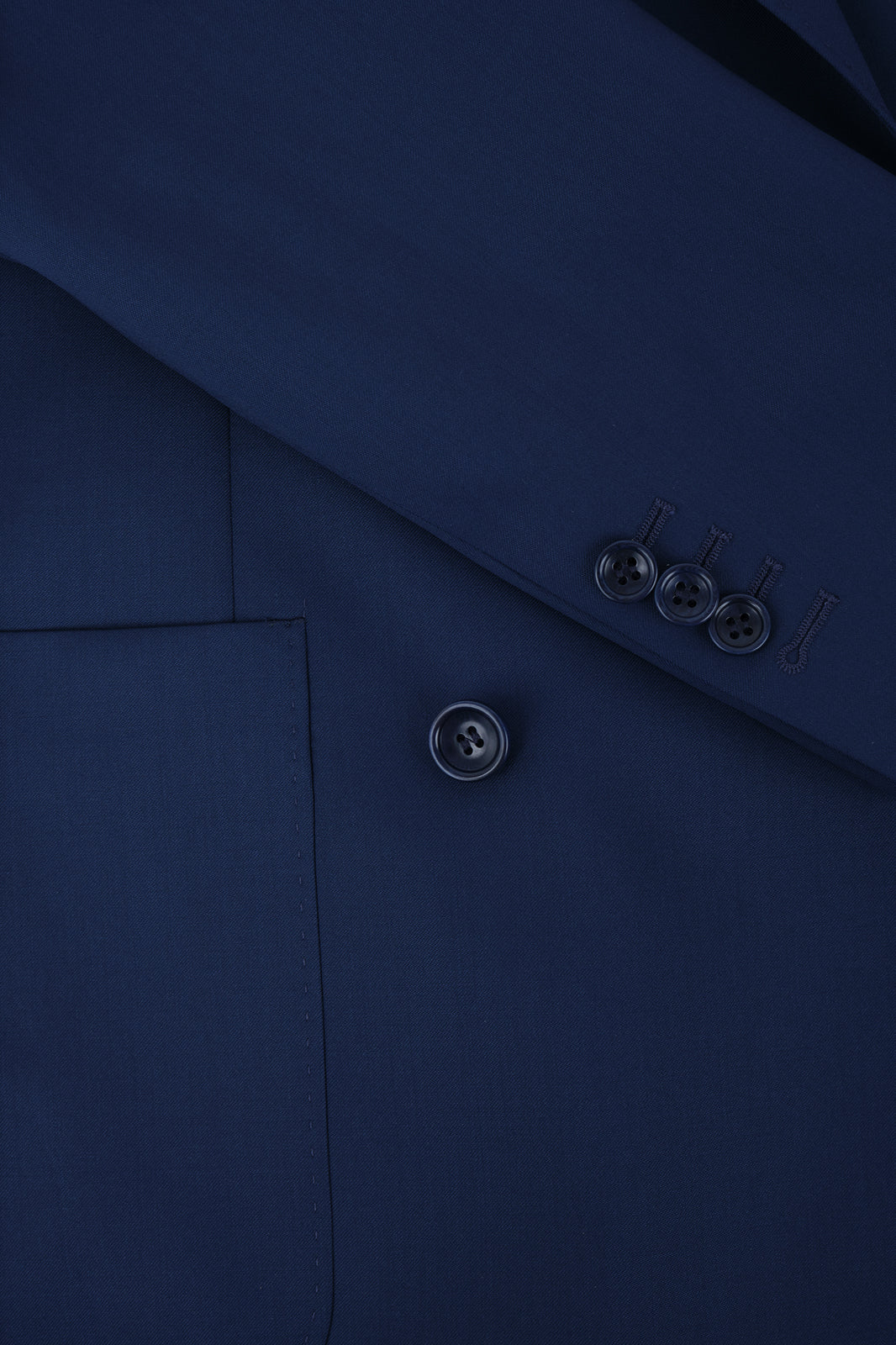 Double-breasted suit with patch pocket - Blue