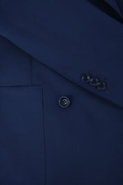 Double-breasted suit with patch pocket - Blue