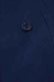 Double-breasted suit with patch pocket - Blue