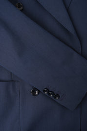 Double-breasted suit with patch pocket and drawstring trousers - Navy Blue