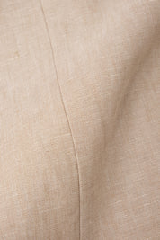 Double-breasted suit with patch pocket and drawstring trousers - Beige