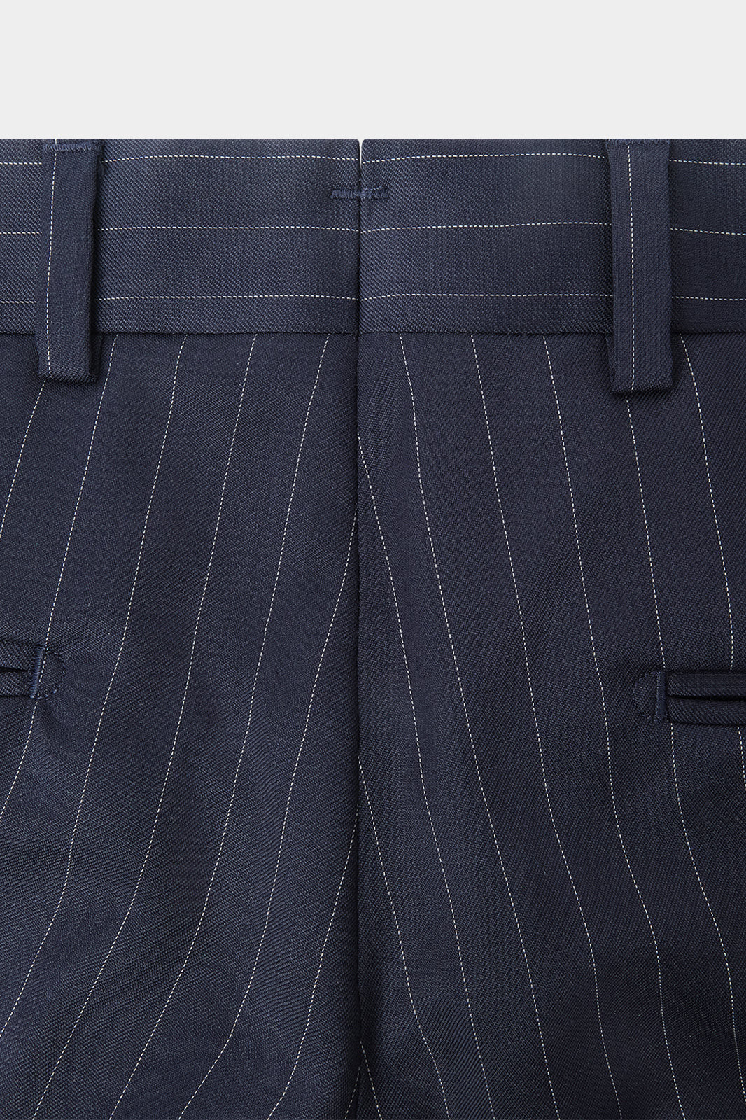 Double-breasted suit - Navy with gray stripe